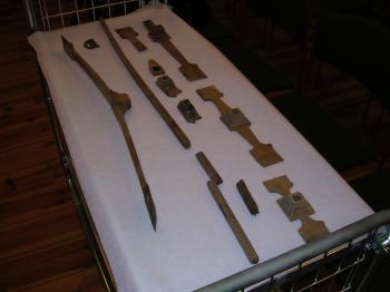 The Kronan cross-staff ready for the photogrammetric measurement.