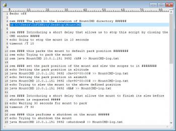 Line 4 of the batch file.