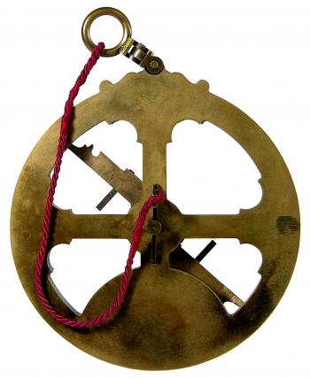 The 1580s Iberian astrolabe reproduction from the other side.