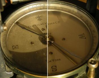 The compass was cleaned following the K&E instructions.