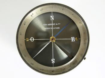The compass bearing Tito Meucci's name