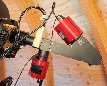 The MLAstro SHG700 spectroscope behind the C11 EdgeHD.