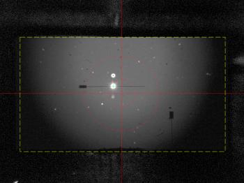 The full FOV of the ASI1600MM Pro Cool guide camera of the SHG700 and the plate-solve crop-line.