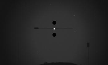 Automatic double reflections removed from a spectroscope slit by CCDciel.
