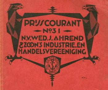 Cover of the 1922 no. 31 Ahrend catalogue.
