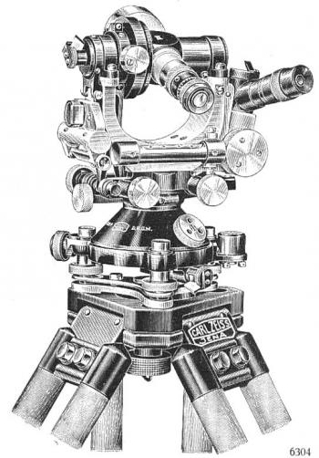 The Carl Zeiss Th1 optical theodolite.