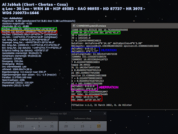 Comparison with Stellarium shows that Stellarium does not use aberration.