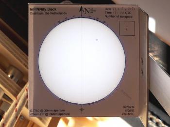 Projecting the Sun with the new 24mm aperture -75mm f.l. eyepiece.