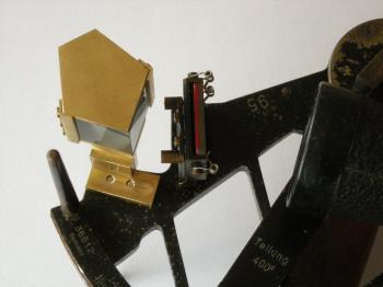 The pentagon prism attachment for the C. Plath sextant.