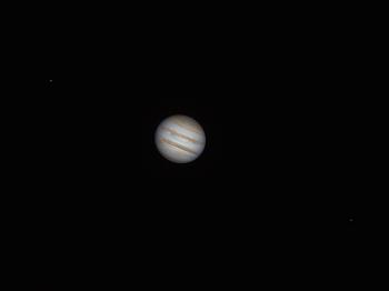 Jupiter with Io (left) and Europe as imaged on 25 November 2023 around 21:03UTC with the C11 EdgeHD.